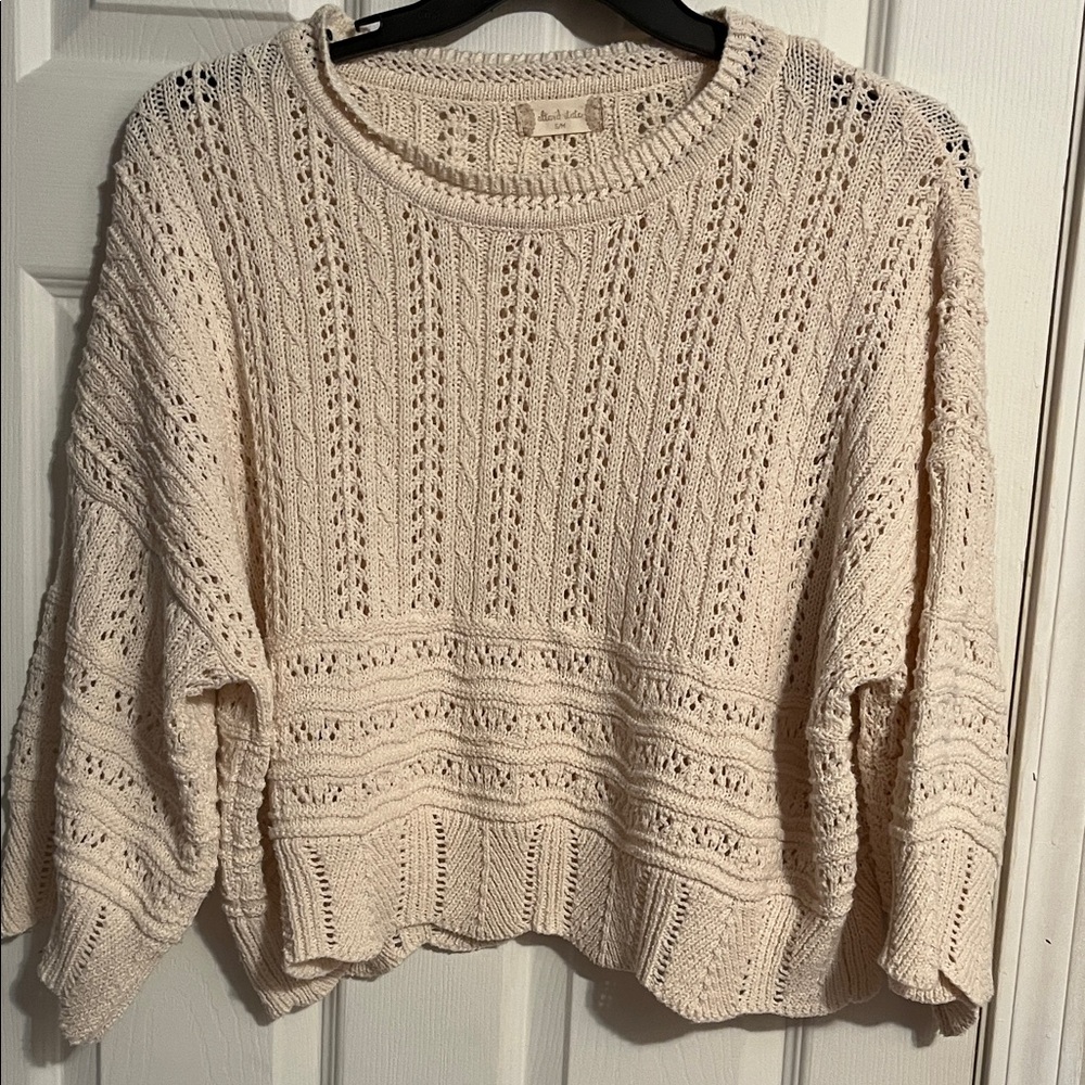 Cream Cable Knit Sweater
